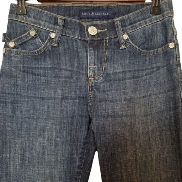Rock & Republic Kasandra Dark Wash Jeans Size 2 - Picture 3 of 8